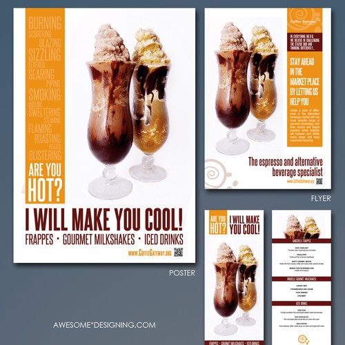 postcard or flyer for Doubleshot Concepts Diseño de Awesome Designing