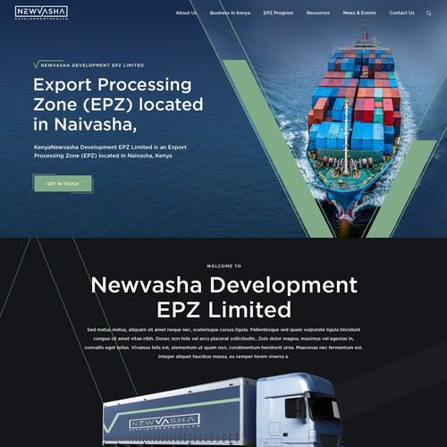 We need a web design for an Export Processing Zone in Kenya Design by Pinku