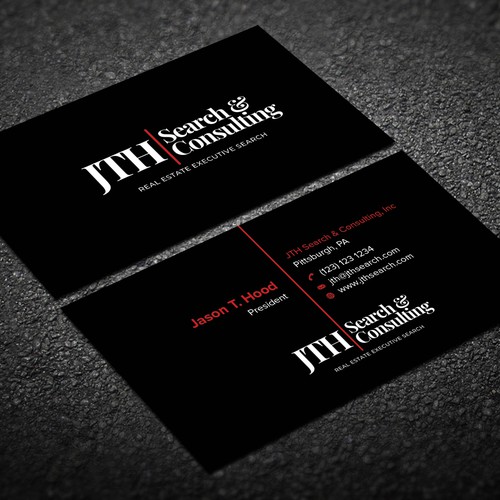 Business Card Design for Executive Search Firm Design by CurveSky™ ☑️