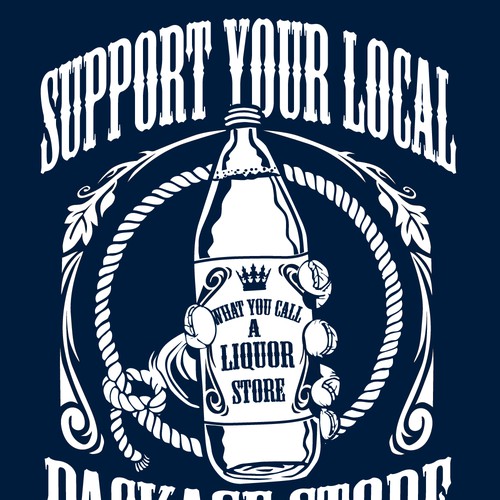 Design di T-Shirt Design- Liquor Store Concept di stormyfuego