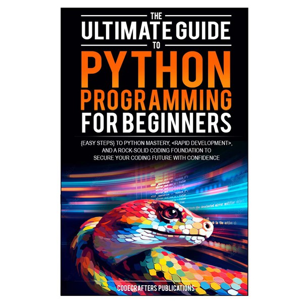 Design by BDTK titled "special book cover design for the python programming theme"