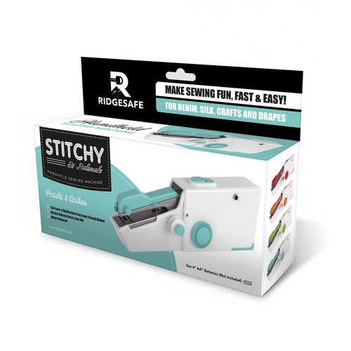 Create Packaging for Moden Handheld Sewing Machine Design by Munez Studio