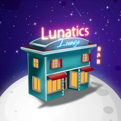 Help create an illustration for Lunatics Lounge! Design by Ketrin Chern