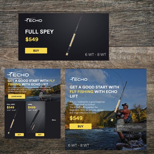 Design a powerful banner to sell fly fishing rods