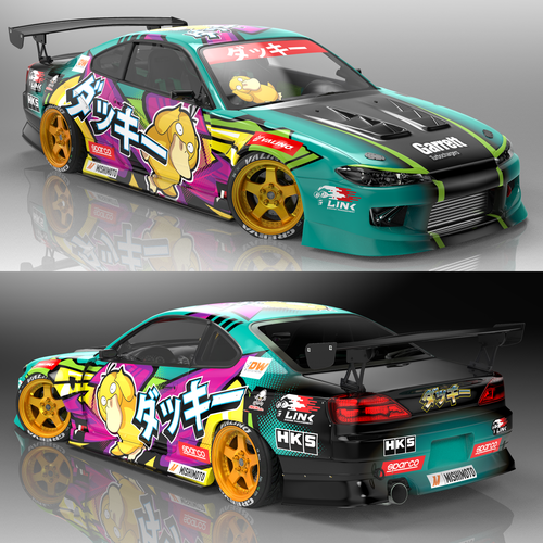 Livery for a competition drift car (Silvia S15) Design by adelea