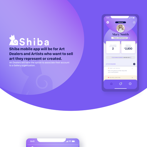 [URGENT] We need a BEAUTIFUL home screen for our NEW art mobile app Design von Sebastian ✅