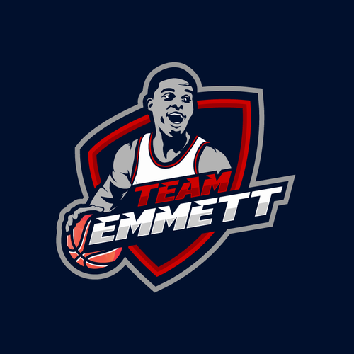 Basketball Logo for Team Emmett - Your Winning Logo Featured on Major Sports Network Design by Nexa™