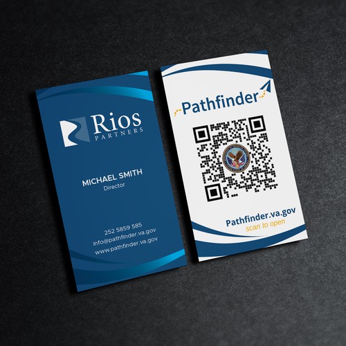 QR Code Handout Card for Veteran Care Innovation Design por conceptu