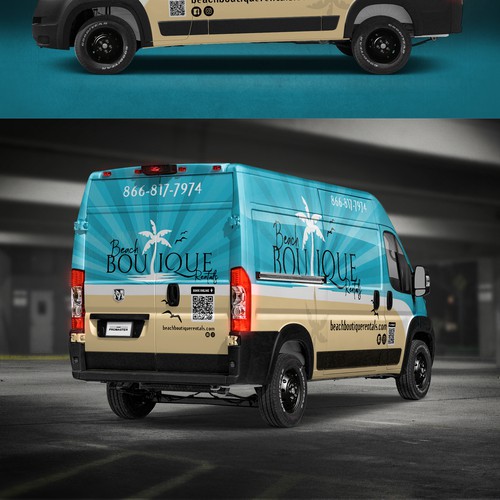 Vehicle Wrap Design for Boutique Vacation Property Rental Management Company on Anna Maria Island Design by corpNL