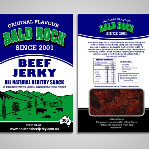 Beef Jerky Packaging/Label Design Product packaging contest