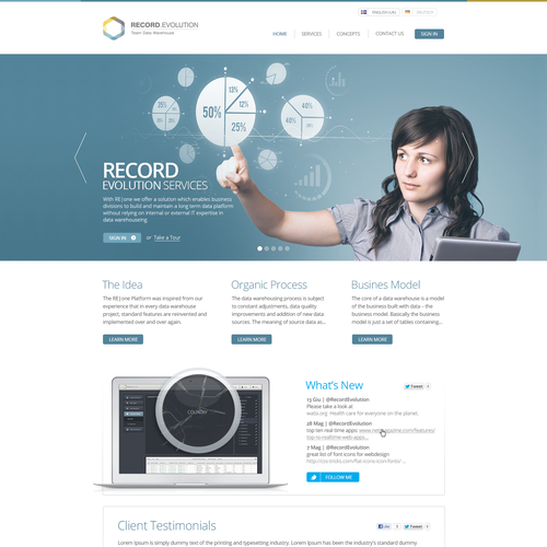 Web page design contest entry by Spillo (Luigi Burrelli)