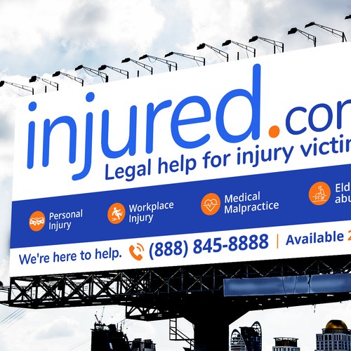 Injured.com Billboard Poster Design Design by GrApHiC cReAtIoN™