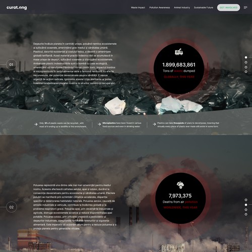 Earth in Focus: A Transformative  Web Experience Highlighting Waste, Pollution, and Sustainability Design by Pavlina_K