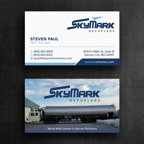 Need business card redesign for Aircraft Truck Fueling company Design by Felix SH