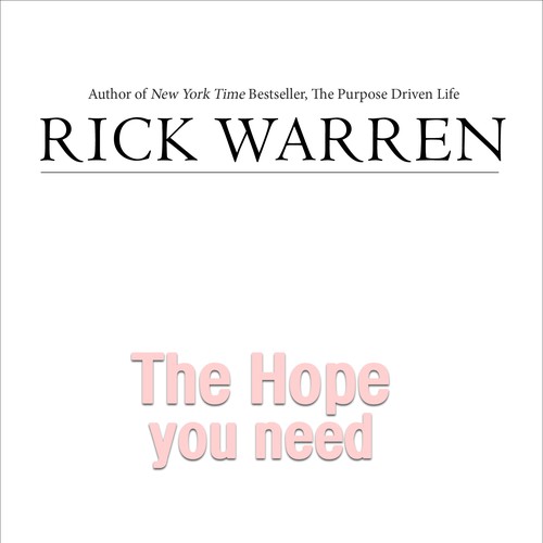 Design Rick Warren's New Book Cover Design por helloyou