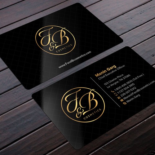 Gold Black Executive Personalized Business Cards