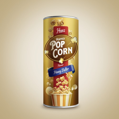 Premium Quality Popped Pop Corn Packaging Design réalisé par sougatacreative