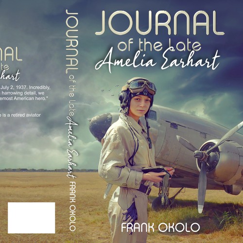 Create an eye-catching and award-winning title for a fictional biography of an iconic American hero, Amelia Earhart. Design by SusansArt