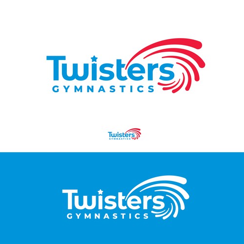 Twister Gymnastics Logo Rebrand - Modern, Exciting, Clean Logo Update for Kids Gymnastics Facility Design by DR Creative Design