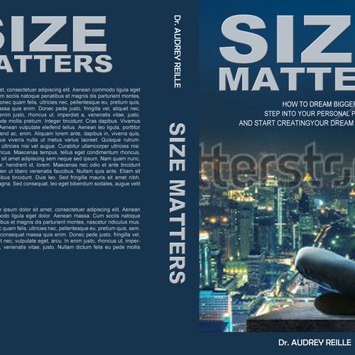 Design an Inspiring Book Cover for "Size Matters" on Dreaming Big! Design by VaMeDe