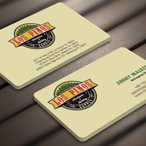 Los Pinos Hardware & Building Supply Business Card Contest! Design réalisé par Nerys Design™