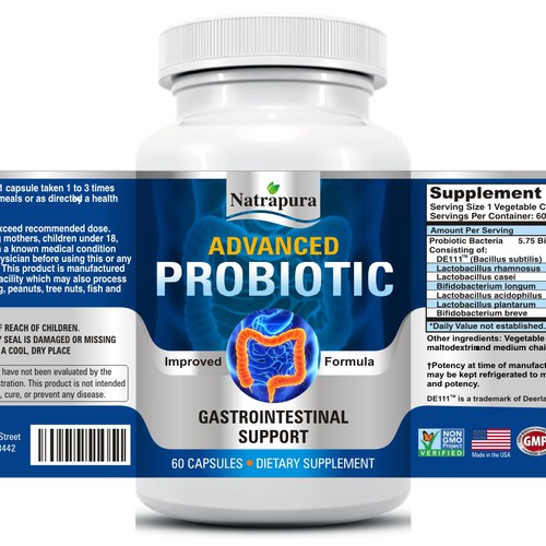 Enjoy designing a high quality probiotic supplement label. Repeat ...