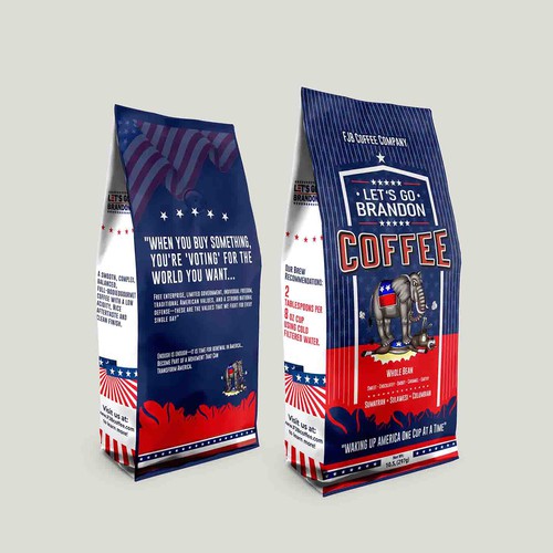 Coffee Bag design that appeals to "Let's Go Brandon" Coffee Drinkers-ontwerp door ronin71