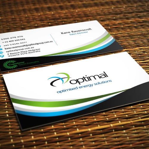 Create new business cards for Optimal Group Design réalisé par Creative Catcher