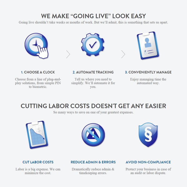 Design by lyubozar titled "Time and Attendance Icons"