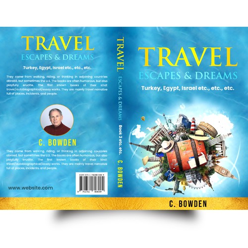 Cover for a travel/autobiography/brief essay book Design by NoBoundaries