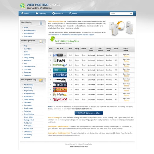 Redesign WebHostingChoice.com Design by Layac