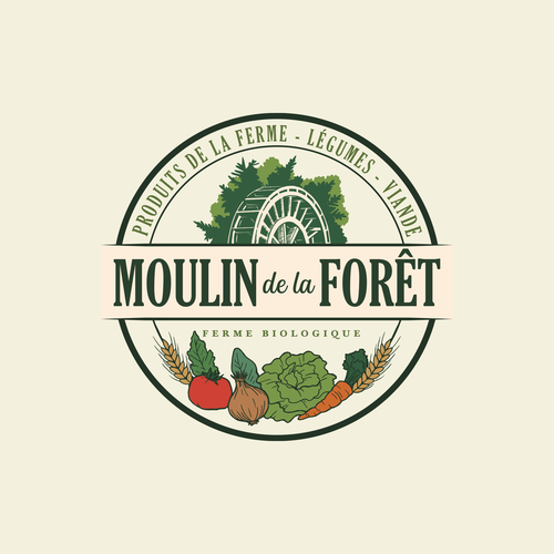 Creating  a logo for Organic Farm Shop Design by Ameline Studio