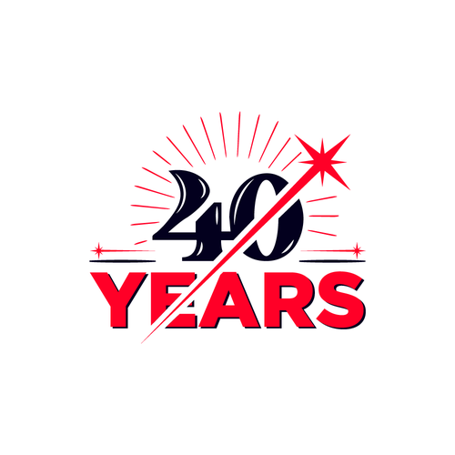 Looking for a modern, expressive 40 years jubilee logo Design by GonzArts