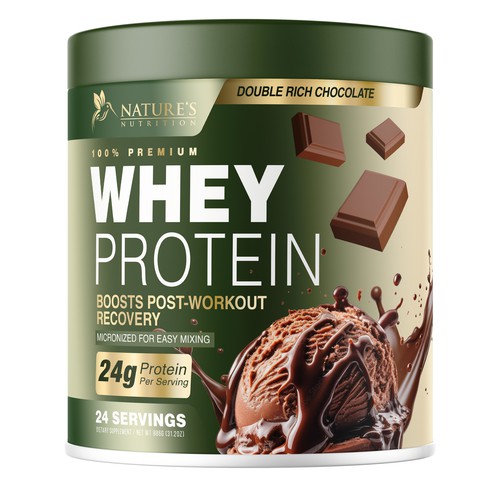 Diseño de Tasty Whey Protein Chocolate Design Needed for Nature's Nutrition de UnderTheSea™