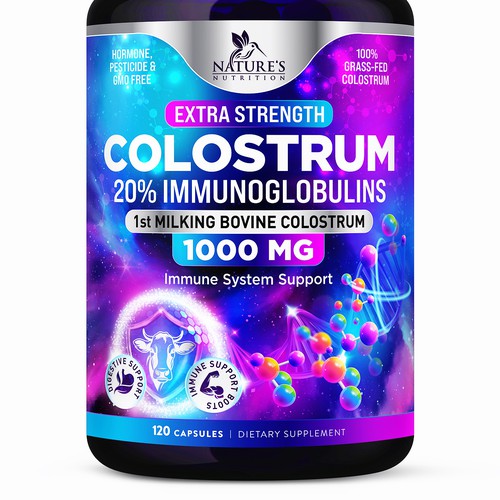 Powerful, Colostrum Design Needed for Nature's Nutrition Design by FreshApple@Michelle