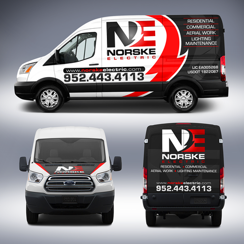 Van Wrap for Electrical Company - Logos and Specs attached! Design by Artpaper ✪