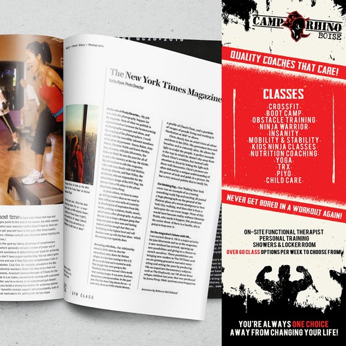1 2 Page Vertical Magazine Ad For Obstacle Training Gym