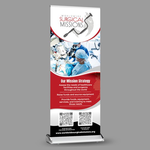 Surgical Non-Profit needs two 33x84in retractable banners for exhibitions デザイン by Dzhafir