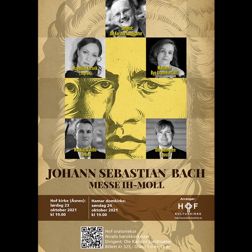 Poster for a choir concert performing Bach's Mass in B minor Réalisé par omsplus