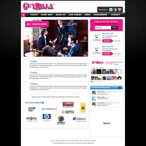 Website Layout - GuyRilla Marketing Group デザイン by Vinayakmultimedia