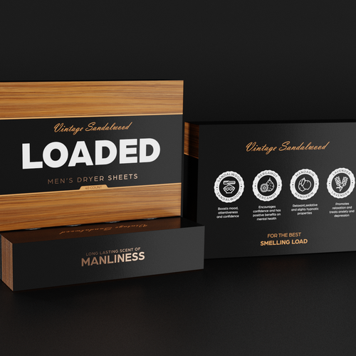 Men's Dryer Sheet Box Design Contest Design by podbara