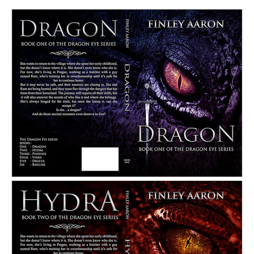 コンペ「Book Covers for the first 3 books in my YA urban fantasy series, Dragon Eye—more books to come!」のデザイン by Betelgeuseさん 