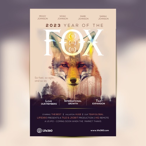 Life360 2023 Year of the Fox Poster Design by Rohit Kundu