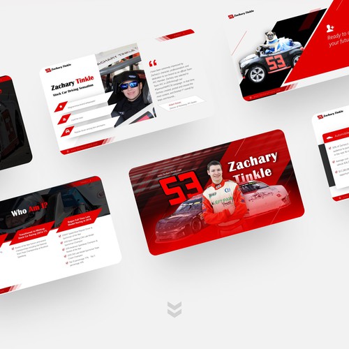 Create magnanimous presentation for up and coming race car driver Design von dyadyaa