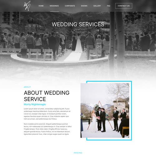 Dynamic DJ & Musician needs a website for weddings & corporate entertainment Design by FuturisticBug