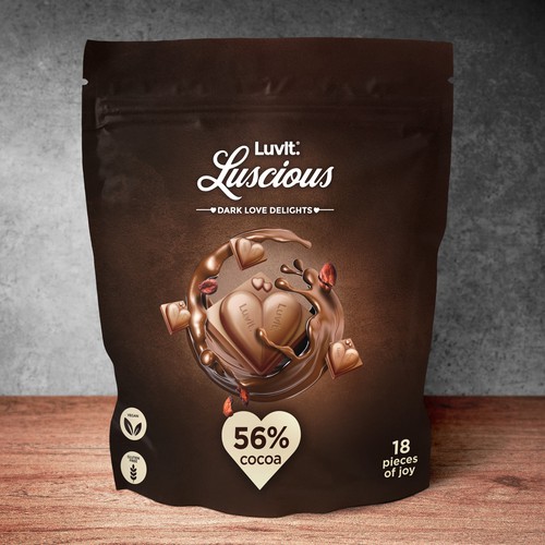 Design a standout label for a Premium Chocolate Homepack Réalisé par MC_Design