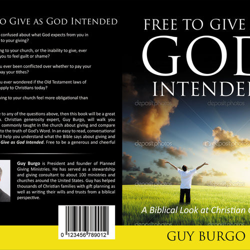 Create a book cover for Free to Give as God Intended Design réalisé par praveen007