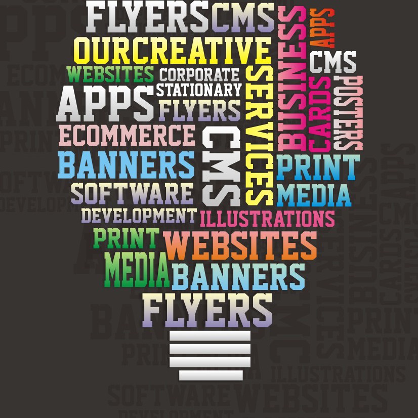 Iot logo with the title 'Promotional Poster offering creative services'
