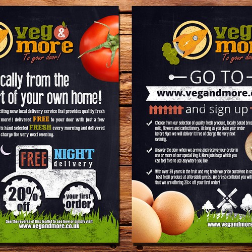 Veg & More needs an eye catching leaflet design! Design by Miss_Understood