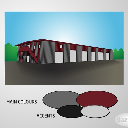 Design a color scheme for our commercial building! Design by dazigns